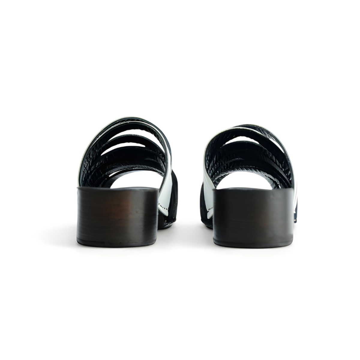 Zoccoli Donna Nanette Florida Argento Nero Bianco