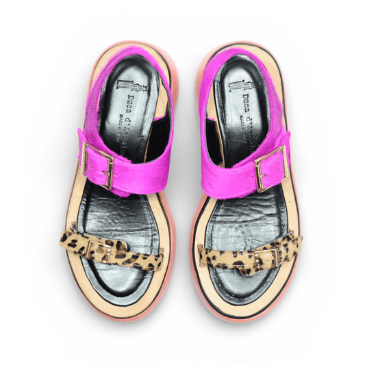 Sandalo Donna Barry Disco Cavallino Maculato / Fucsia
