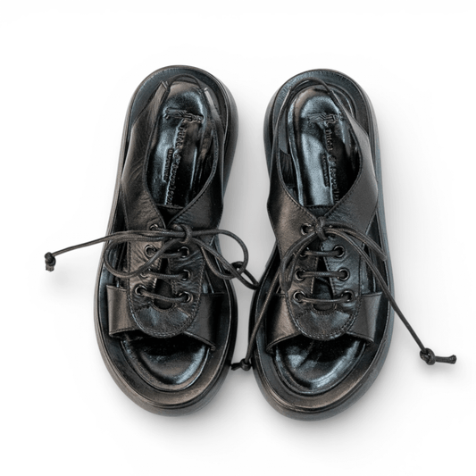 Sandalo Donna Beth Vitello Nero - Duca d'Ascalona