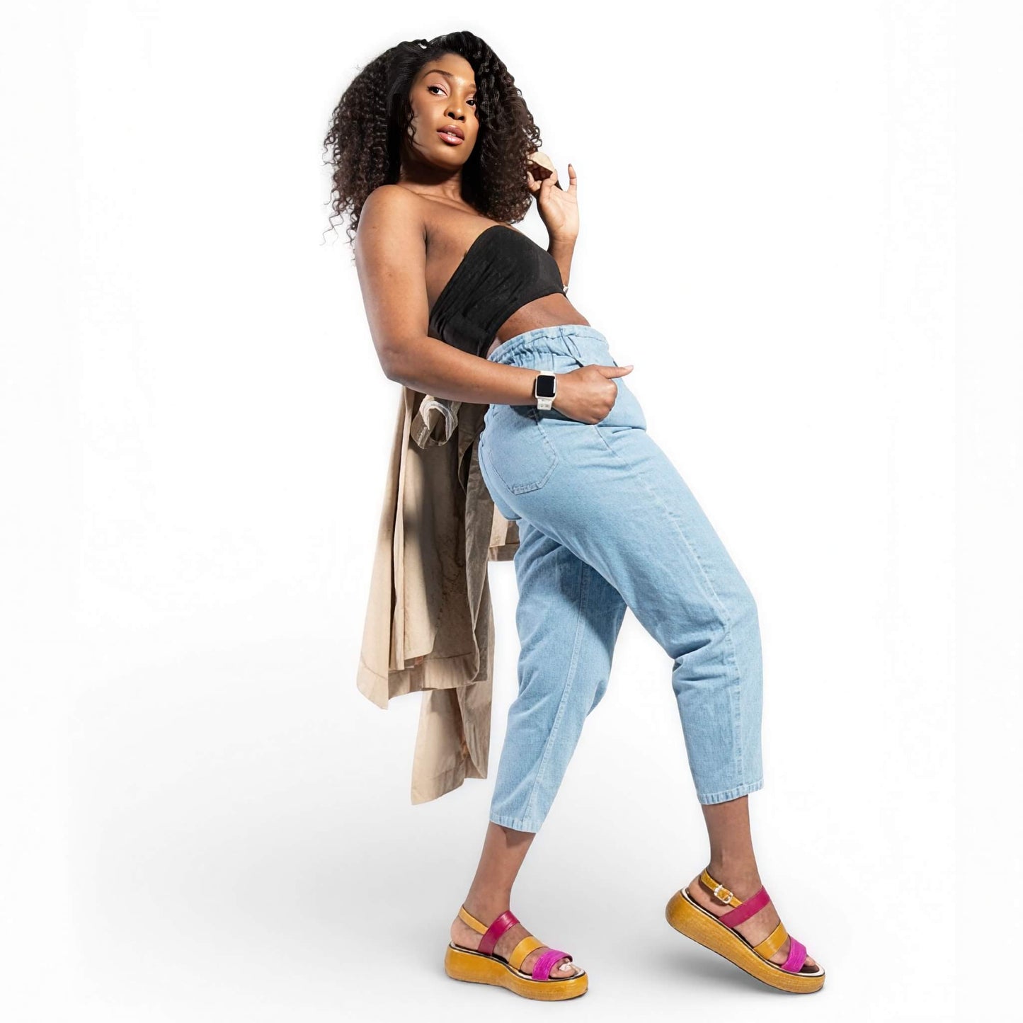 Sandalo Donna Belinda Pop Cavallino Fucsia / Capretto Senape - Duca d'Ascalona