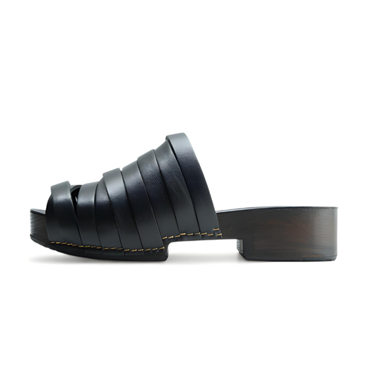 Zoccoli Donna Nanette Black Vitello Nero