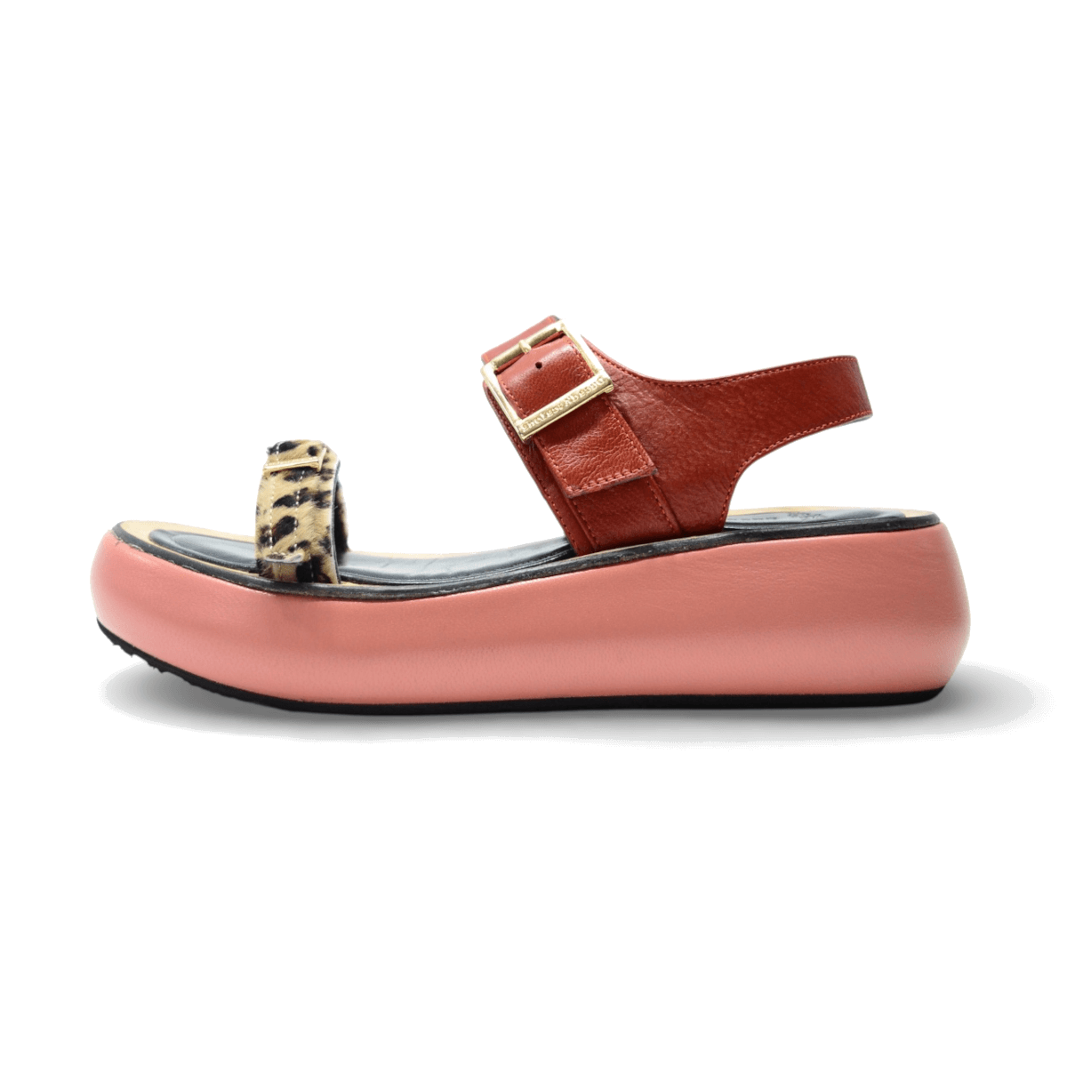 Sandalo Donna Barry Dance Cavallino Maculato Vitello Marrone - Duca d'Ascalona