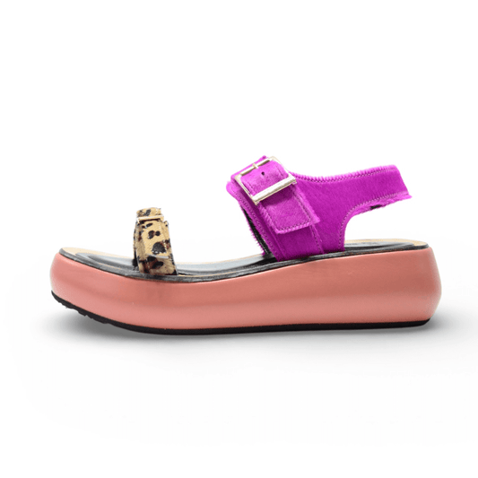 Sandalo Donna Barry Disco Cavallino Maculato / Fucsia