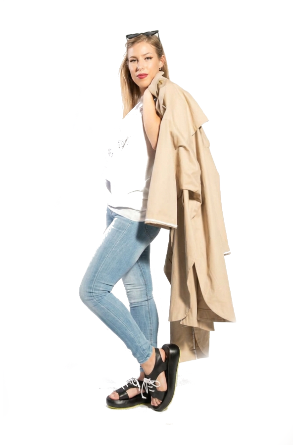 Sandalo Donna Beth Vitello Nero Suola Gialla - Duca d'Ascalona